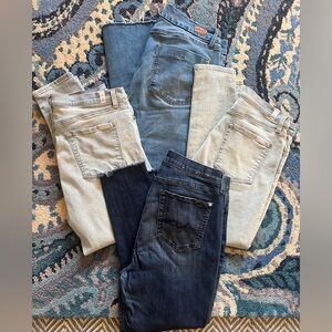 Lot of denim jeans, 7 Seven For All Mankind and Seven jeans size 31 and 32